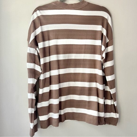 AYR | Brown The Early Mornings Tee Sundown Stripe in Shitake Size S - Picture 2 of 6